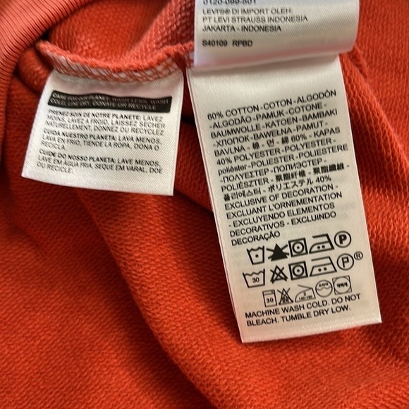 LEVIS, SPICE COLOR SWEATSHIRT. IN EXCELLENT CONDITION. SIZE L - Picture 6 of 6
